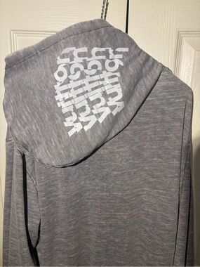 Gray Distressed Hoodie - LV design